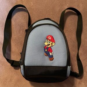 Nintendo DS Super Mario Kids Backpack - Black and Blue like new!